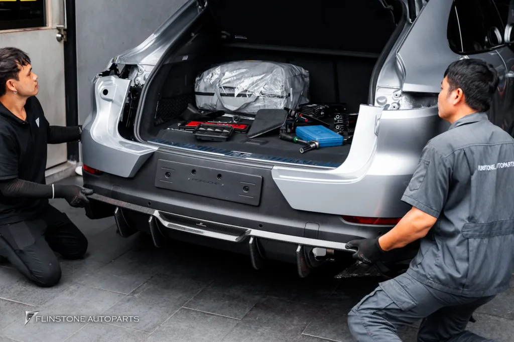 Porsche Cayenne 碳纤维部件 FD Design 排气尾喉